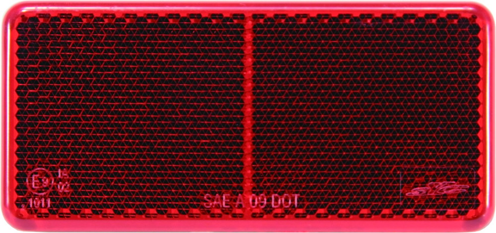 リフレクター スクエアタイプ 76x44 (3725) レッド