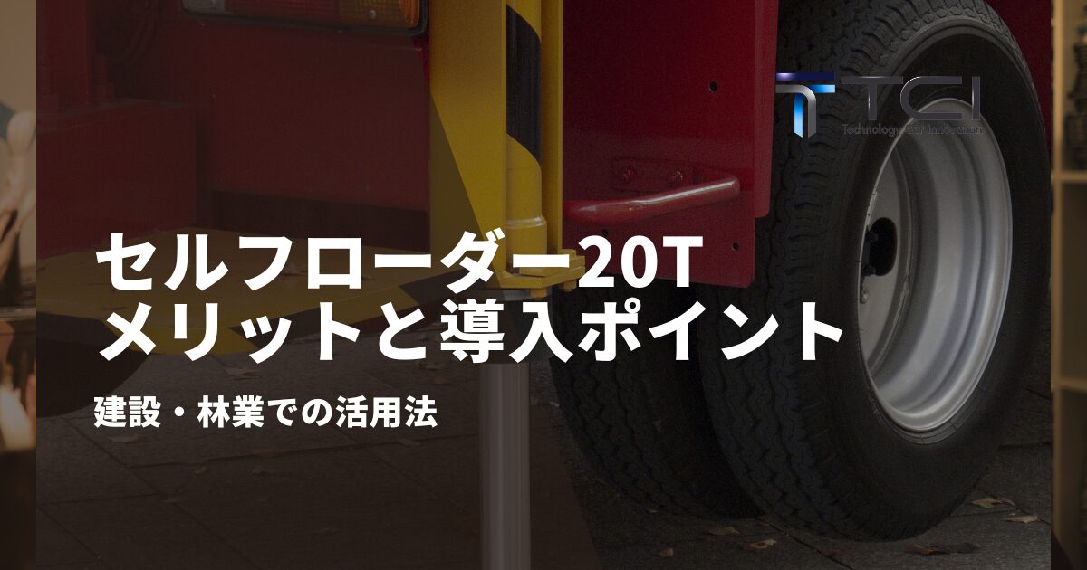 セルフローダー20tのメリットと導入ポイント｜建設・林業での活用法